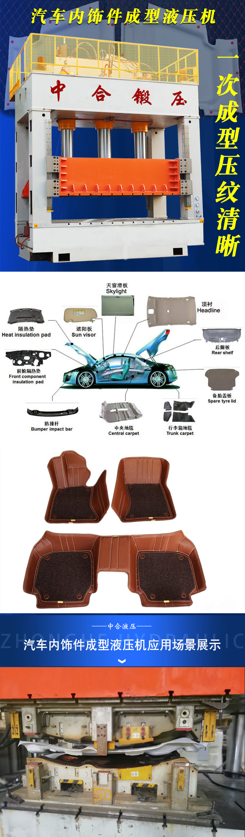 汽車內(nèi)飾成型框架液壓機(jī)(圖1)